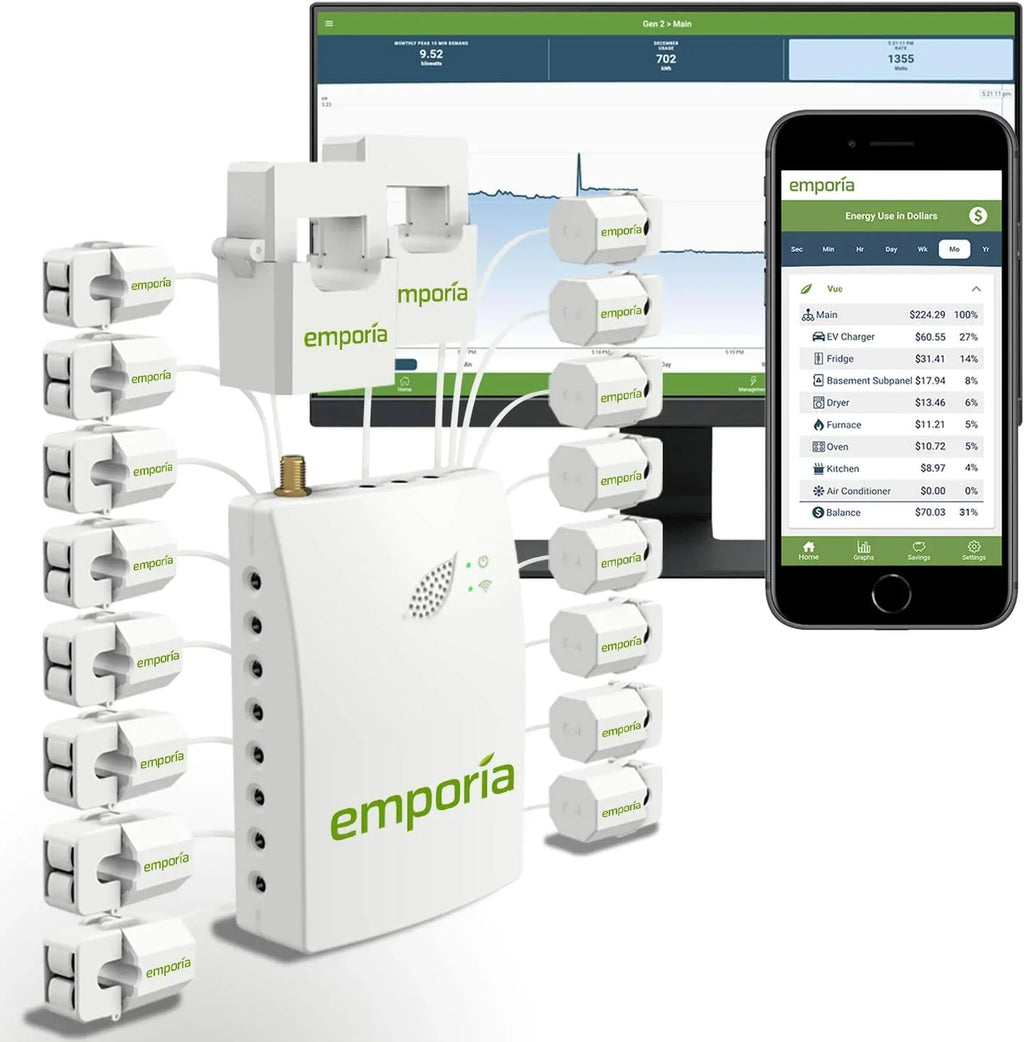 Smart Home Energy Monitor with 16 50A Circuit Level Sensors | Vue - Real Time