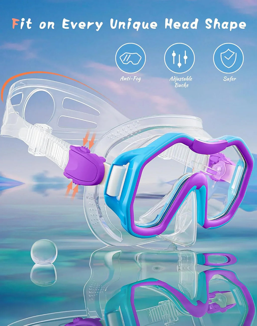 Snorkeling Gear for Adults, Dry-Top Snorkel Set, 180掳Panoramic Wide View Diving Mask Breathing Freely Snorkel Mask for Snorkeling Scuba Diving Swimming Travel