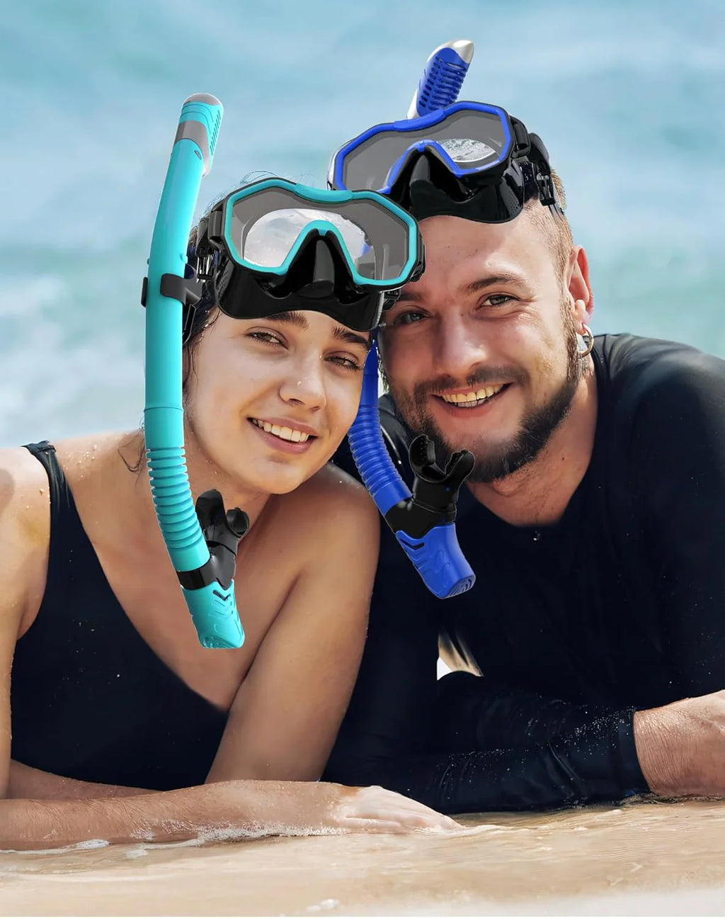 Snorkeling Gear for Adults, Dry-Top Snorkel Set, 180掳Panoramic Wide View Diving Mask Breathing Freely Snorkel Mask for Snorkeling Scuba Diving Swimming Travel