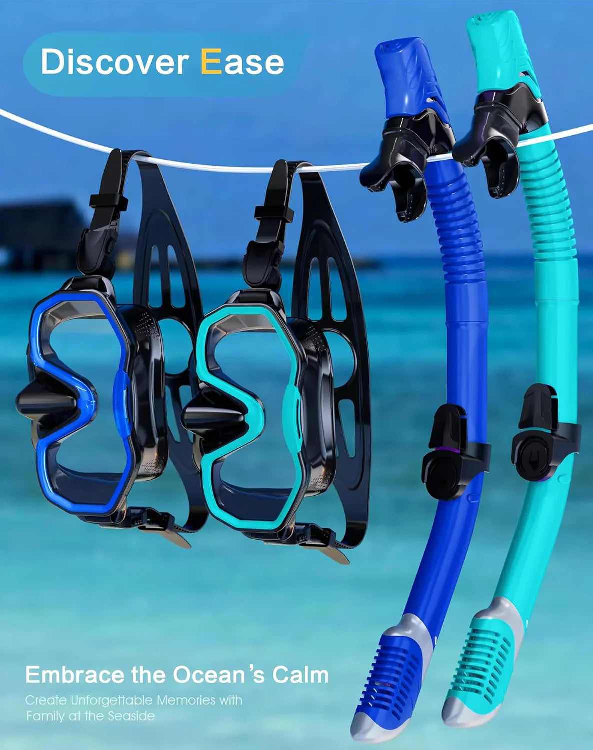 Snorkeling Gear for Adults, Dry-Top Snorkel Set, 180掳Panoramic Wide View Diving Mask Breathing Freely Snorkel Mask for Snorkeling Scuba Diving Swimming Travel
