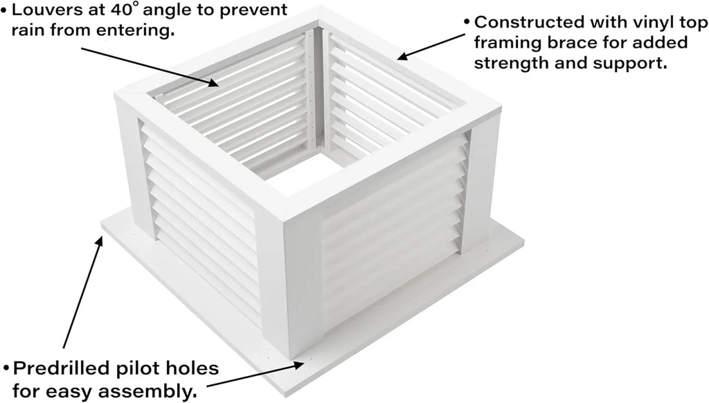 Good Directions 2126CV Coventry Vinyl Cupola, 26" square x 35" high, White