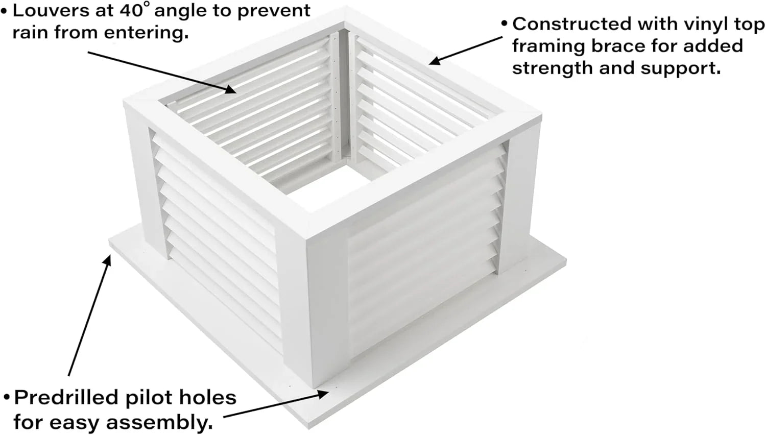 Good Directions 2126CV Coventry Vinyl Cupola, 26" square x 35" high, White