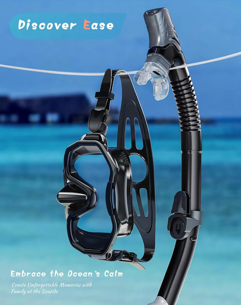 Snorkeling Gear for Adults, Dry-Top Snorkel Set, 180掳Panoramic Wide View Diving Mask Breathing Freely Snorkel Mask for Snorkeling Scuba Diving Swimming Travel