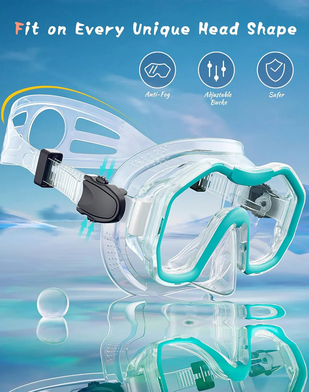 Snorkeling Gear for Adults, Dry-Top Snorkel Set, 180掳Panoramic Wide View Diving Mask Breathing Freely Snorkel Mask for Snorkeling Scuba Diving Swimming Travel