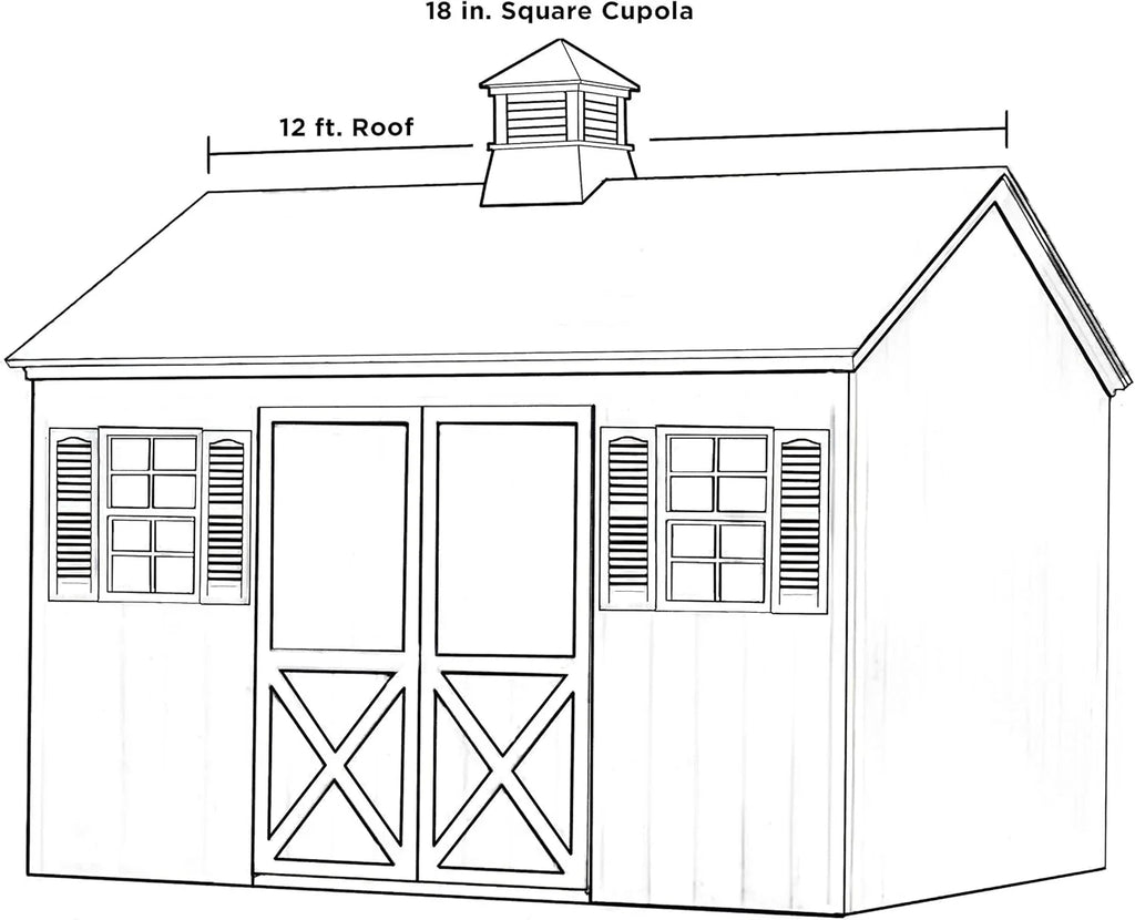 Good Directions 2126CV Coventry Vinyl Cupola, 26" square x 35" high, White