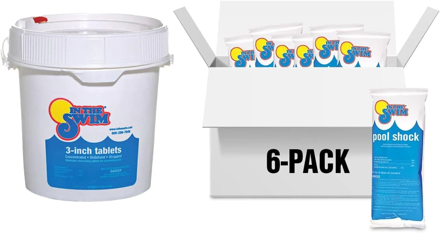 In The Swim Pool Shock 68% Cal-Hypo Granular Sanitizer for Crystal Clear Water Defends Against Bacteria, Algae, and Microorganisms