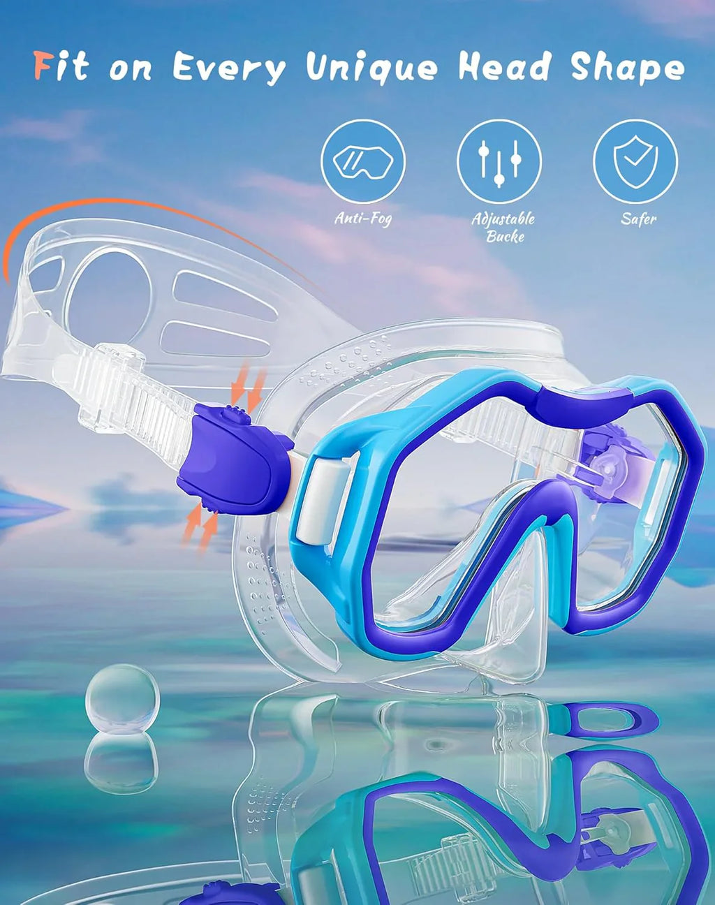Snorkeling Gear for Adults, Dry-Top Snorkel Set, 180掳Panoramic Wide View Diving Mask Breathing Freely Snorkel Mask for Snorkeling Scuba Diving Swimming Travel