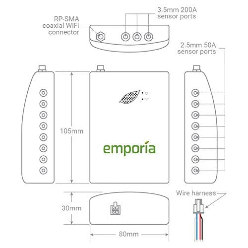 Smart Home Energy Monitor with 16 50A Circuit Level Sensors | Vue - Real Time