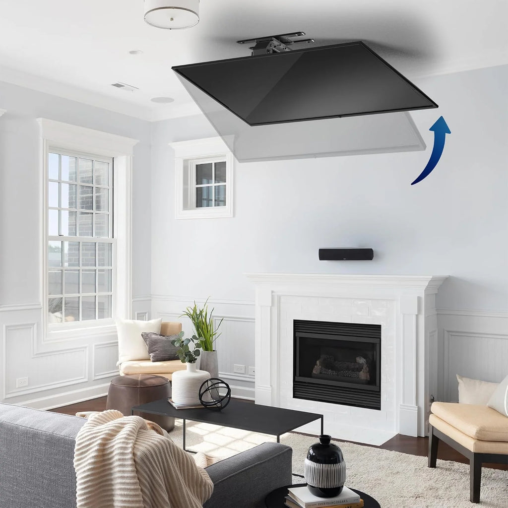 VIVO Electric Ceiling TV Mount, 37��70", Motorized, App Control, Black