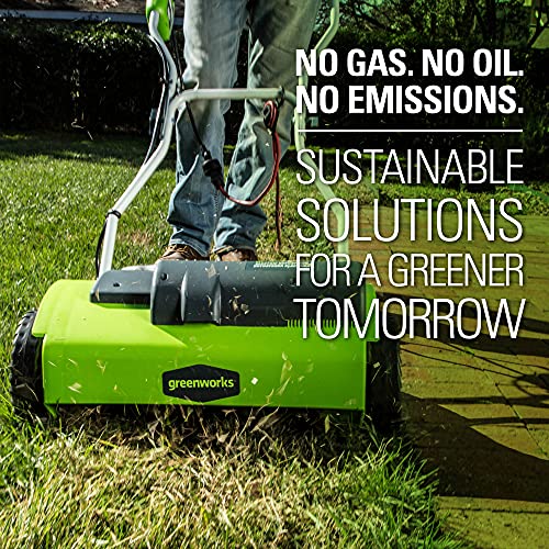 Greenworks 10 Amp 14�� Corded Electric Dethatcher (Stainless Steel Tines)