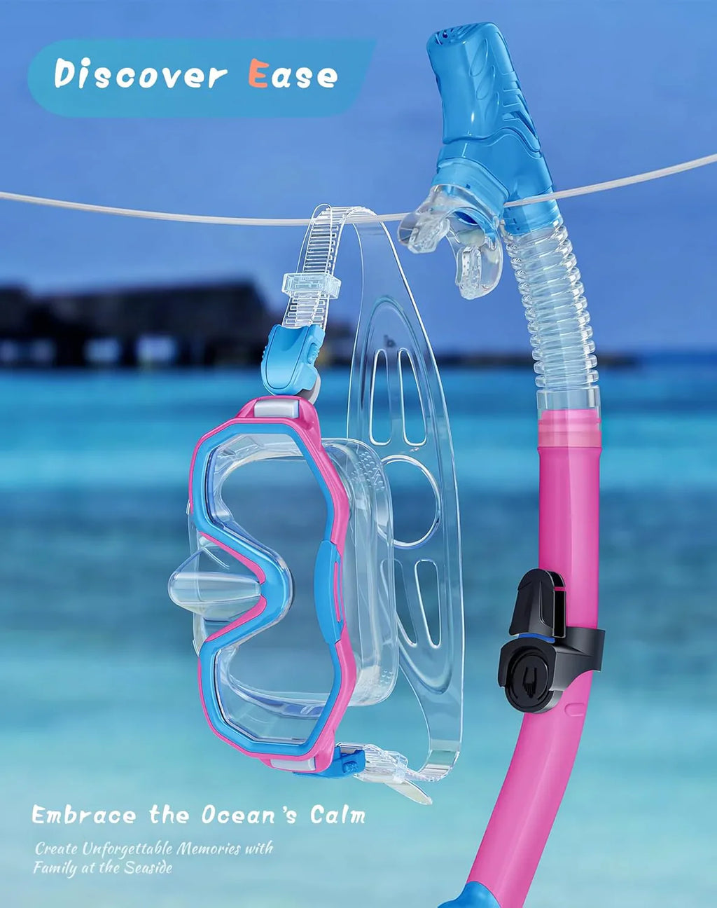 Snorkeling Gear for Adults, Dry-Top Snorkel Set, 180掳Panoramic Wide View Diving Mask Breathing Freely Snorkel Mask for Snorkeling Scuba Diving Swimming Travel