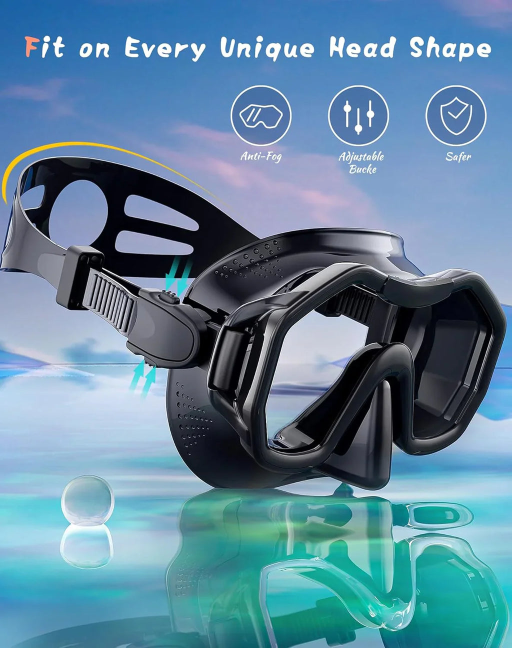 Snorkeling Gear for Adults, Dry-Top Snorkel Set, 180掳Panoramic Wide View Diving Mask Breathing Freely Snorkel Mask for Snorkeling Scuba Diving Swimming Travel
