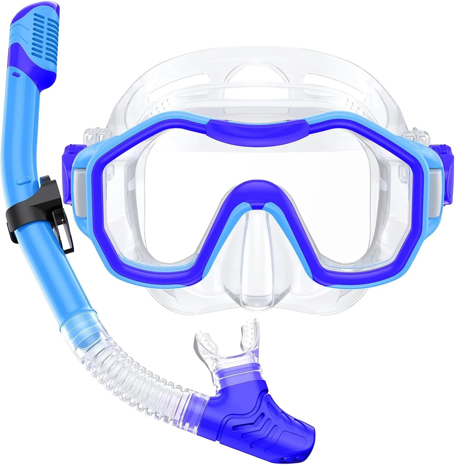 Snorkeling Gear for Adults, Dry-Top Snorkel Set, 180掳Panoramic Wide View Diving Mask Breathing Freely Snorkel Mask for Snorkeling Scuba Diving Swimming Travel