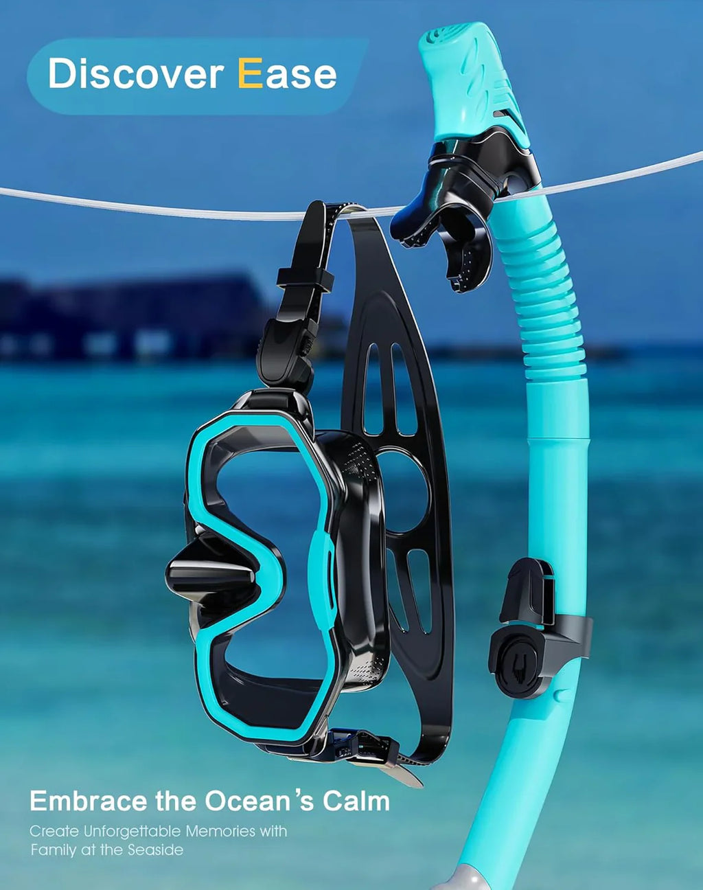 Snorkeling Gear for Adults, Dry-Top Snorkel Set, 180掳Panoramic Wide View Diving Mask Breathing Freely Snorkel Mask for Snorkeling Scuba Diving Swimming Travel